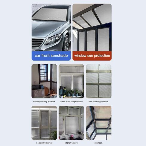 Total Blackout Reflective Window Film,Privacy Window Film,Aluminum Foil Sunscreen Heat Insulation Film(35x180cm/13.8''x71'') in Kuwait
