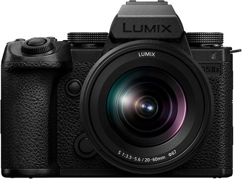 Panasonic LUMIX S5IIX Mirrorless Camera, 24.2MP Full Frame with Phase Hybrid AF, Unlimited 4:2:2 10-bit Recording, 5.8K Pro-Res, RAW Over HDMI, IP Streaming with 20-60mm F3.5-5.6 Lens - DC-S5M2XKK | Verified Key Highlights: 24.2 MP Full-Frame CMOS Sensor, in Kuwait