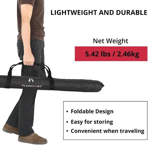 Flashpoint Pro Air-Cushioned Heavy-Duty Light Stand (Red, 13') in Kuwait