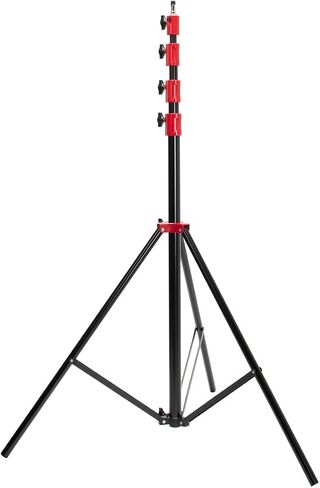 Flashpoint Pro Air-Cushioned Heavy-Duty Light Stand (Red, 13') in Kuwait