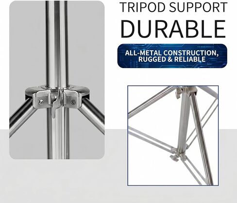 4M Stainless Steel Antenna Tripod Stand for JPC-7, Air Cushioned | Corrosion-resistant Stainless Steel, Air Cushion Buffer, 1/4''&3/8'' Thread Adapter, Wind-resistant, Multi-scene POTA/Field in Kuwait