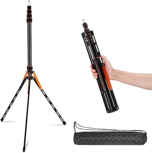 Soopho Portable Photography Light Stand Adjustable 7ft Aluminum Light Tripod Stand with 180° Reversible Leg Reversible Portable Studio Lighting Tripod ，Maximum Height 86.5“/220cm for Flsah Softboxes in Kuwait