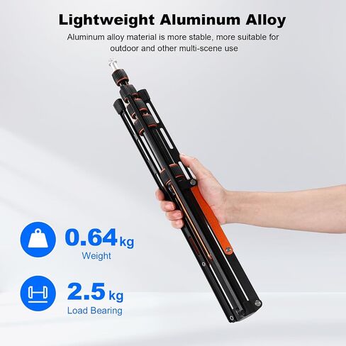 Soopho Portable Photography Light Stand Adjustable 7ft Aluminum Light Tripod Stand with 180° Reversible Leg Reversible Portable Studio Lighting Tripod ，Maximum Height 86.5“/220cm for Flsah Softboxes in Kuwait