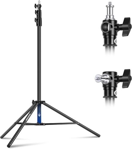 NEEWER 8.5ft/2.6m Air Cushioned Light Stand, Heavy Duty All Metal Tripod Stand with 1/4" to 3/8" Reversible Spigot, 3 Way Mounting Interface & Metal Locking Knobs, Max Load 5.5lb/2.5kg, ST-260AC | Metal Stand, 1/4" to 3/8" Reversible Spigot, 3 Way Mountin in Kuwait