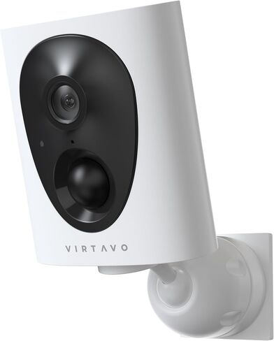 VIRTAVO VistaFlask 2K Security Cameras Wireless Outdoor, Battery Powered, AI Motion Detection, for Home Security, Starlight Lens for Colorful Night Vision, 2-Way Audio, Weatherproof, Cloud/SD Storage in Kuwait