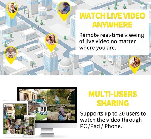 Septekon 2K Home Security Cameras, 4 Pack Wired WiFi Outdoor Security Cameras with Night Vision, Two-Way Audio, 2.4G WiFi, IP66, Motion Detection Alarm - P30 in Saudi Arabia