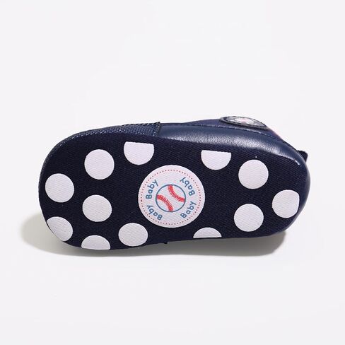 Baby Boys Girls Baseball Sneakers Soft Sole Infant Crib Shoes, Non-Slip First Walker Shoes for Newborn 0-6 6-12 12-18 Months Rookie of the Year 1st Birthday Baseball Shoes (4626BU13, Infant, 18 Months, Age, US Footwear Size System, Wide) in Kuwait