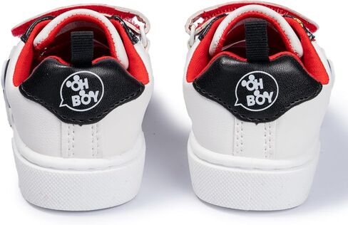 Disney Infant Sneakers - Winnie The Pooh and Minnie Mouse Baby Court Sneakers with a Hook and Loop Closure, Black, Size 4 Infant in Kuwait