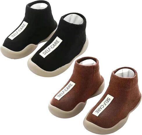 Baby Sock Shoes Boys Girls First Walking Infant Toddler Shoes Non Slip Lightweight Indoor Outdoor in Kuwait