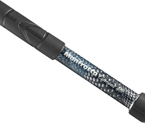 Manfrotto Element MII MMELMIIA5BK, Lightweight 5-Section Aluminium Travel Camera Monopod, with Wrist Strap, Rubber Grip, Twist Locks, Load up 15kg, for Compact Cameras, Mirrorless, DSLR, Black in Kuwait