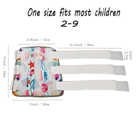 2 Pack Thumb Sucking Stop for Kids Toddlers Nail Biting Treatment Finger Sucking Deterrent Guard Prevention Anti Nose Picking Pediatric Elbow (Ocean) in Kuwait