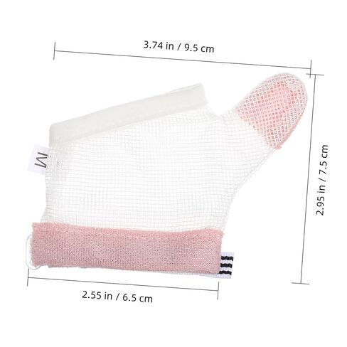 2 Pairs Baby Thumb Sucking Gloves, Breathable Finger Guards | Breathable Random-Color Finger Covers Help Discourage Thumb Sucking or Biting during Supervised Baby Care in Kuwait