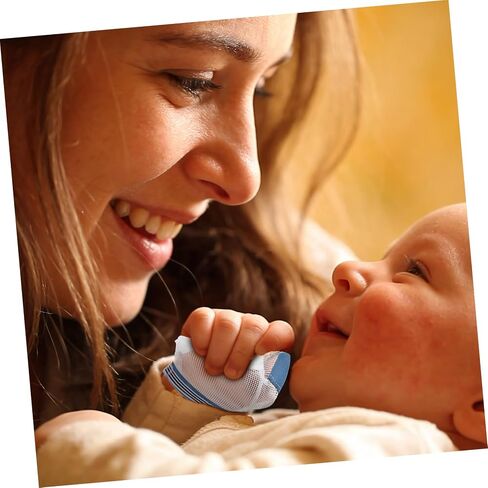 2 Pairs Baby Thumb Sucking Gloves, Breathable Finger Guards | Breathable Random-Color Finger Covers Help Discourage Thumb Sucking or Biting during Supervised Baby Care in Kuwait