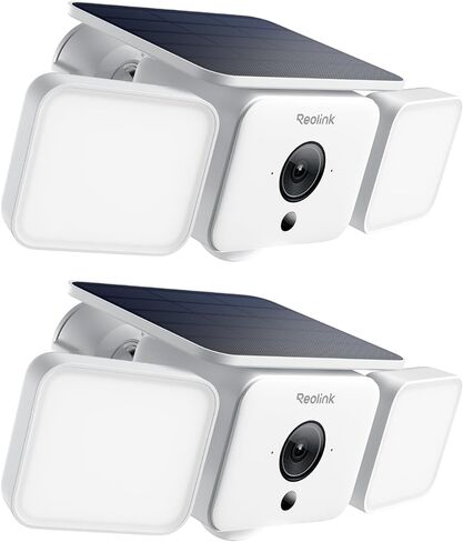 REOLINK Solar Floodlight Security Cameras Wireless Outdoor, Up to 1000lm | AI/PIR Motion-Activated Floodlight, 2K 150° Color Night Vision, Light & Siren Alarm, Two-Way Talk, WiFi 6 2.4/5GHz, IP66 in Kuwait