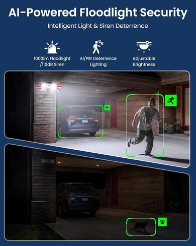 REOLINK Solar Floodlight Security Cameras Wireless Outdoor, Up to 1000lm | 2 Pack, AI/PIR Motion-Activated Floodlight, 2K 150° Color Night Vision, Light & Siren Alarm, Two-Way Talk, WiFi 6 2.4/5GHz in Saudi Arabia