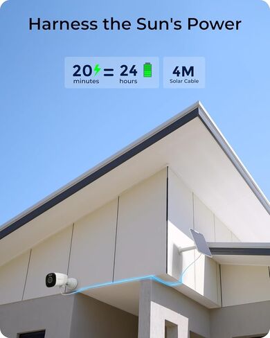 REOLINK 4K Solar Security Camera Wireless Outdoor 2.4/5GHz WiFi, 4 Cam Kit | 8MP Color Night Vision, Solar-Powered, Smart Detection, Encrypted 1 Year Local Storage, No Subscriptions, IP66 Waterproof in Saudi Arabia
