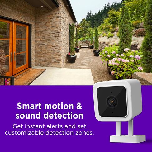 Roku Outdoor Camera for Home Security - IP65 Weather Resistant Wired Security Camera with 1080p HD Night Vision, Compatible with Alexa & Google, Motion & Sound Detection(Renewed) in Kuwait