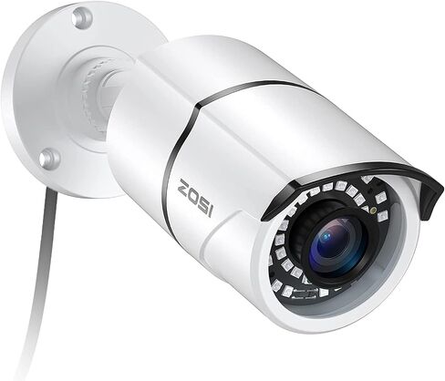 ZOSI 2MP 1080p Security Camera,4-in-1 TVI/CVI/AHD/CVBS Surveillance Bullet Camera Indoor Outdoor,Night Vision,Work for 960H,720P,1080P analog CCTV DVR in Kuwait