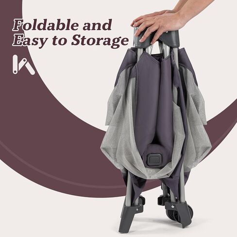 Portable Baby Playard 4 in 1 Design, Foldable Baby Playpen with Removable Bassinet, Canopy and Changing Table, Infant Playrad, Nursery Center Travel Crib in Kuwait