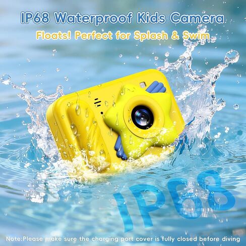 Underwater Camera for Kids - IP68 Waterproof Camera, 48MP Dual Lens, 1080P Video Recording, Toddler Camera for Pool & Beach, Ideal Christmas Birthday Gifts for Boys Girls Age 3-12 (Sky Blue) in Kuwait