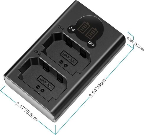 NEEWER NP-FZ100 2280mAh Replacement Battery and Charger with LCD Screen, 2 Packs, Compatible with Sony A1, A9 II, A7R III, A7R IV, A7R V, A7S III, A7 III, A7 IV, A6600, A7C Cameras in Kuwait