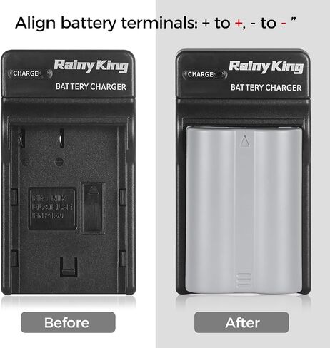 EN-EL3e/EN-EL3/EN-EL3a Battery Charger,Replacement for MH-18, MH-18a,MH-19 Charger, Compatible with Nikon D100, D100 SLR, D200, D300, D300s, D50, D70, D70s, D80, D90, DSLR D700, E880 in Kuwait