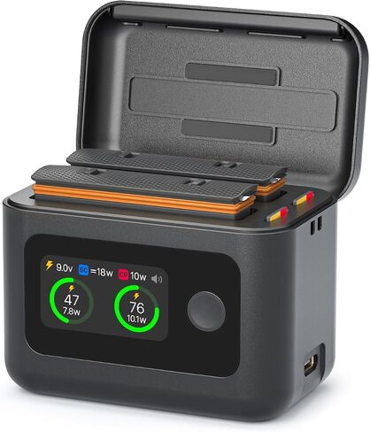 Fast Battery Charger for Insta360 X4 Air(Not for X4),27W Intelligent Two Way Charger Hub w/LCD Display Shows Battery SOC,Batteries Not Included in Kuwait