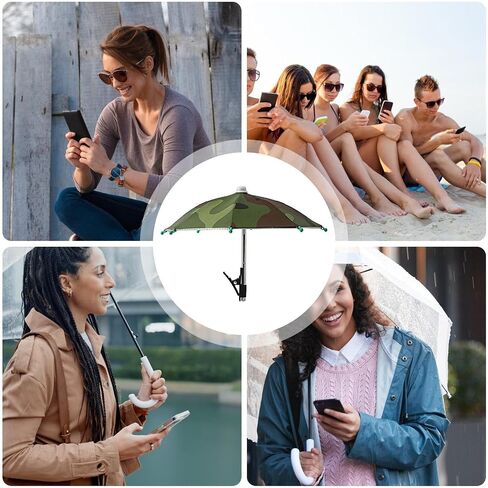 Umbrella for Phone Shade Mobile Phone Clip on Sun Shield | Glare Blocking Cellphone Accessories, Lightweight Travel Supplies for Car Beach Pool Camping in Kuwait