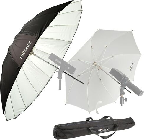 Rogue 38" Photography Umbrella | built tough with fiberglass ribs and a heavy-duty metal latch, collapsing to just 23.5" for easy portability in Saudi Arabia