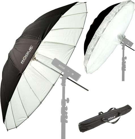 Rogue 38" Photography Umbrella | built tough with fiberglass ribs and a heavy-duty metal latch, collapsing to just 23.5" for easy portability in Saudi Arabia
