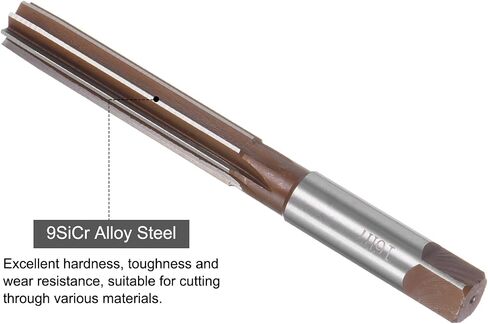 Hand Reamer 16mm H7 Metric Reamer Drill Bit for Metal Wood Hole Reaming, Straight Flutes 9SiCr Alloy Steel Cutting Tool in Kuwait