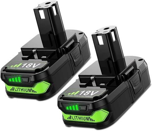 Totoplus Replacement for Ryobi 18v Battery 8.0Ah Lithium 2-Pack Batteries | Compatible with P108 P107 Ryobl 18V Cordless Power Tools, Extended Runtime & Superior Performance in Saudi Arabia