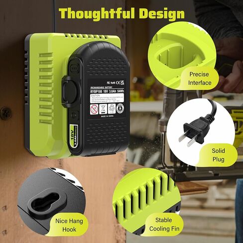 Abeden 3.0Ah بديل لشاحن بطارية Ryobi 18V ومجموعة البطارية مع منفذ USB، متوافق مع Ryobi 18 Volt P102 P103 P104 P105 P107 P108 P109 P190 P191 P122 أدوات كهربائية لاسلكية in Kuwait