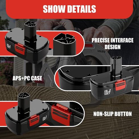 【2 Pack Upgrade 4.5Ah】C3 Replacement for Craftsman 19.2 Volt Batteries | Compatible with Craftsman 19.2 Volt Batteries DieHard 130279005 315.113753 315.115410 315.11485 1323903 Cordless Power Tools in Kuwait