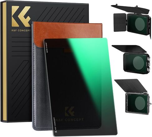 K&F CONCEPT 4" x 5.65" Square ND16 Filter Compatible with Matte Box | Ultra-Slim Optical Glass Square Cinema Neutral Density Filter with 28-Multi Coated for Matte Box-FM701 in Kuwait