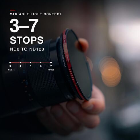 Freewell 82mm Threaded Hybrid Variable ND/CPL Filter 3 to 7 Stop | Precise Light Control, Glare Reduction & Enhanced Colors for Cinematic Photography & Videography in Kuwait
