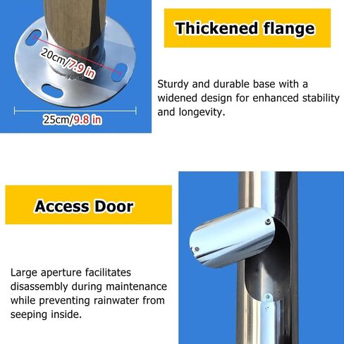 This Universal Security Camera Pole - Adjustable 19.7 ft Outdoor Surveillance Stand for Home & Farm, 3 Sections for Enhanced Monitoring and Stability in Kuwait