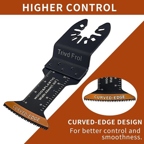 Trivd Frol 100Pcs Curved-Edge Oscillating Tool Blades Professional Universal Oscillating Saw Blades Wood Multitool Blades Compatible with Dewalt, Milwaukee, Ryobi, Rockwell, Bosch in Kuwait