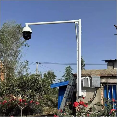 This Adjustable Steel Wall Security Camera Pole - Durable CCTV Surveillance Stand for Easy Assembly & Disassembly, Perfect for Rooftop Use, 150cm (59.1 in) Height in Kuwait