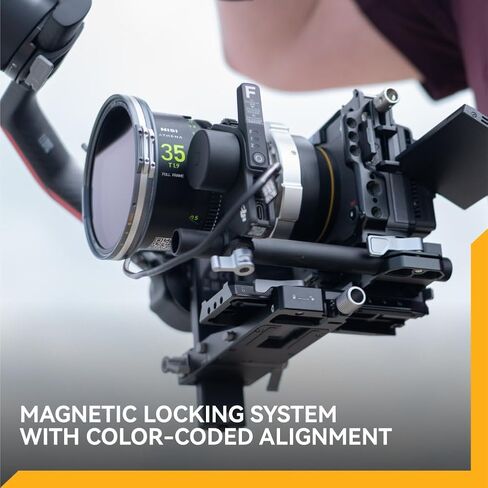 NiSi JetMag Pro 82MAG True Color Variable 1-5 Stops, Magnetic VND Filter | 82MAG Adapter Ring Required, ND2-ND32 Adjustable Neutral Density w/ Built-In Polarizer, Nano Coated Optical Glass in Kuwait