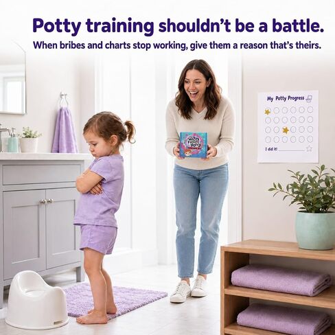 Potty Training Kit - 60 Color-Changing Fizzy Potty Training Stars, Storybook & Waterproof Travel Bag - Non-Toxic Reward for Toddler Boys & Girls, Home or On the Go in Kuwait
