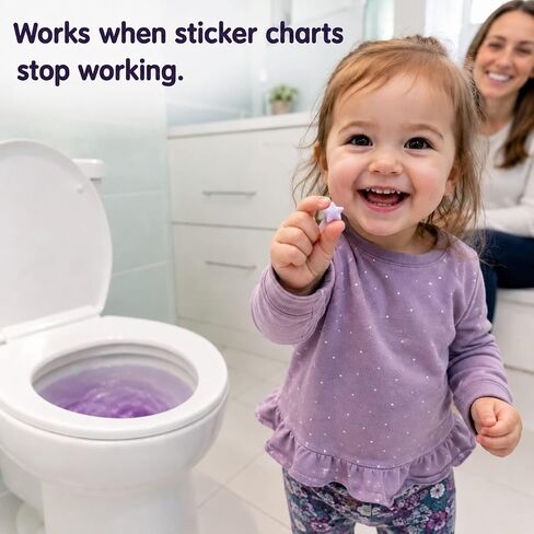 Potty Training Kit - 60 Color-Changing Fizzy Potty Training Stars, Storybook & Waterproof Travel Bag - Non-Toxic Reward for Toddler Boys & Girls, Home or On the Go in Kuwait