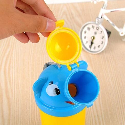 [500ML] Portable Baby Child Kids Travel Potty with Clean Brush,Hygienic Leak Proof Urinal Emergency Toilet for Camping,Car Travel,Outside,Park.Kid Toddler Pee Training Cup,Pee Bottle for Kids,Boy in Kuwait