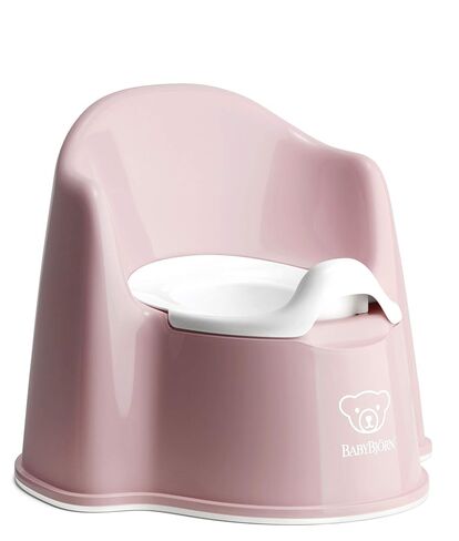 BabyBjörn Potty Chair, Powder Pink/White, Toddler Training Toilet, Easy-to-Clean, Non-Slip in Kuwait