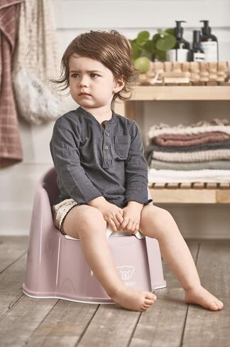 BabyBjörn Potty Chair, Powder Pink/White, Toddler Training Toilet, Easy-to-Clean, Non-Slip in Kuwait