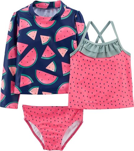 Simple Joys by Carter's Baby Girls 3-Piece Assorted Rashguard Sets in Kuwait