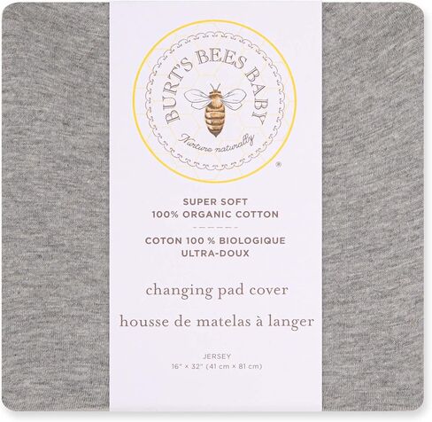 Burt's Bees Baby Unisex Baby Gift Set - Crib Sheet, Changing Pad Cover & Burp Cloths, 100% Organic Cotton Essentials Bundle in Kuwait