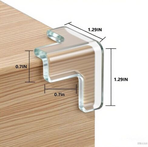 Clear Rubber Bumpers-8 Pack Silicone Corner Protecto Transparent Triangle Baby Proofing Guards, No Adhesive Soft Bumpers for Furniture, Tables, Windowsills & Countersc in Kuwait