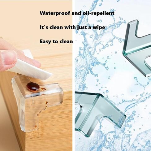 Clear Rubber Bumpers-8 Pack Silicone Corner Protecto Transparent Triangle Baby Proofing Guards, No Adhesive Soft Bumpers for Furniture, Tables, Windowsills & Countersc in Kuwait