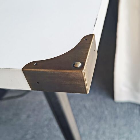Metal Box Corner Protector, 4pcs Corner Guard Desk Box Edge Safety Decorative Protector Safety Guard Cabinet Metal Edge Bumpers for Case Wooden Furniture Hardware in Kuwait